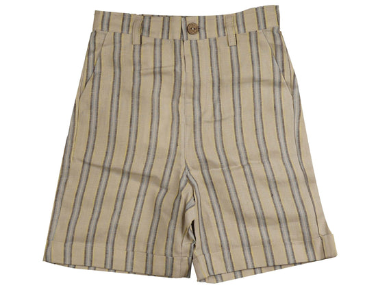 BELATI BEIGE & YELLOW STRIPED SHORTS [FINAL SALE]