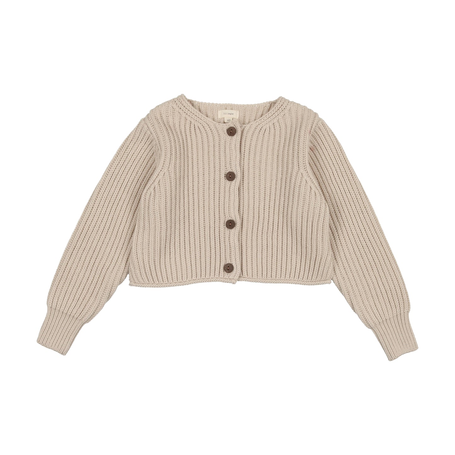 LIL LEGS TAN CHUNKY KNIT CARDIGAN [FINAL SALE]