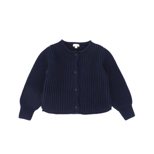 LIL LEGS NAVY KNIT CARDIGAN