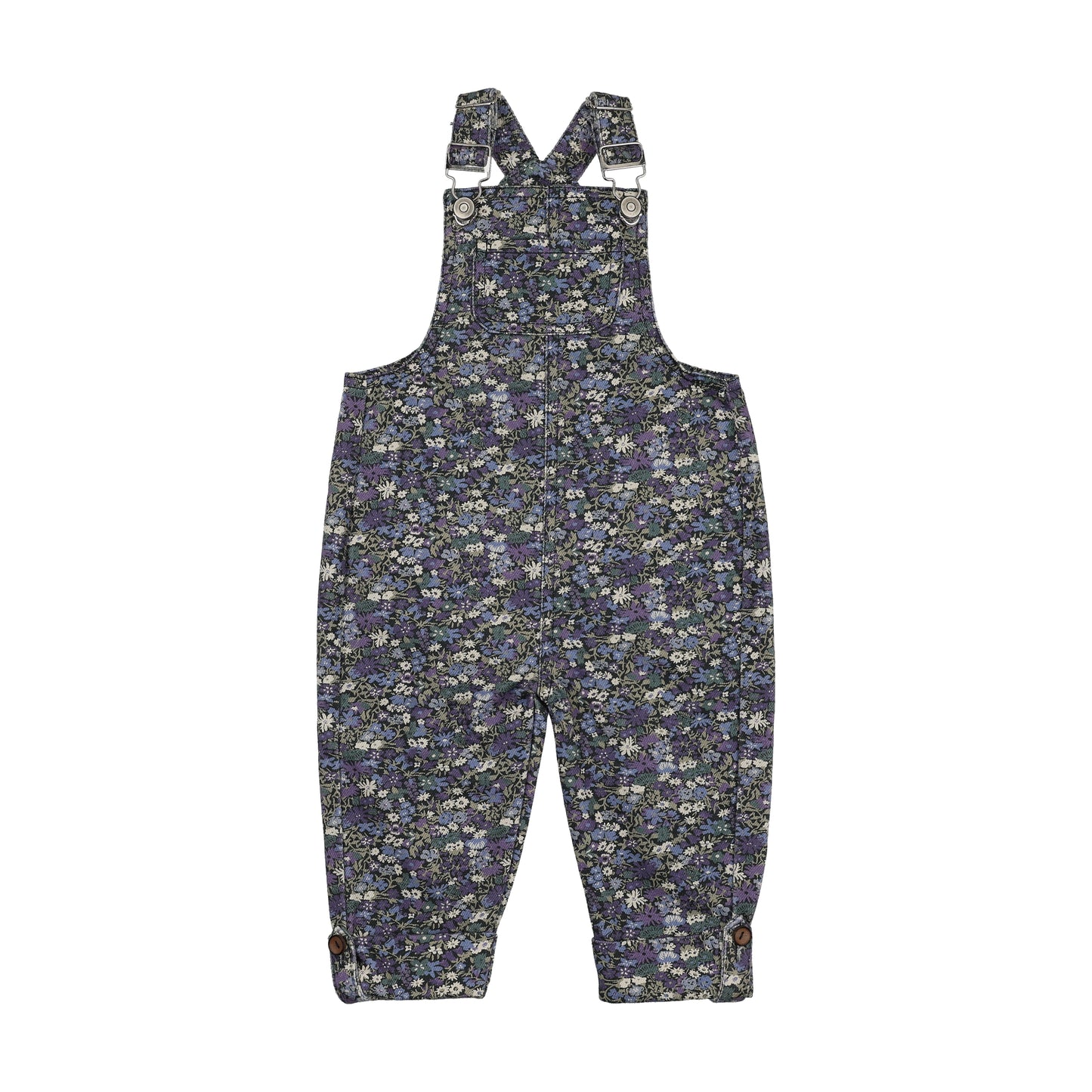 FARREN + ME NAVY DENIM FLORAL POCKET OVERALLS