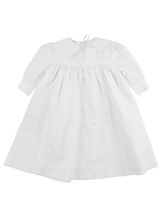 BELATI IVORY SCALLOPED TRIM DRESS [FINAL SALE]