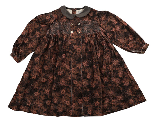 BELATI MAUVE FLORAL SMOCKED DRESS