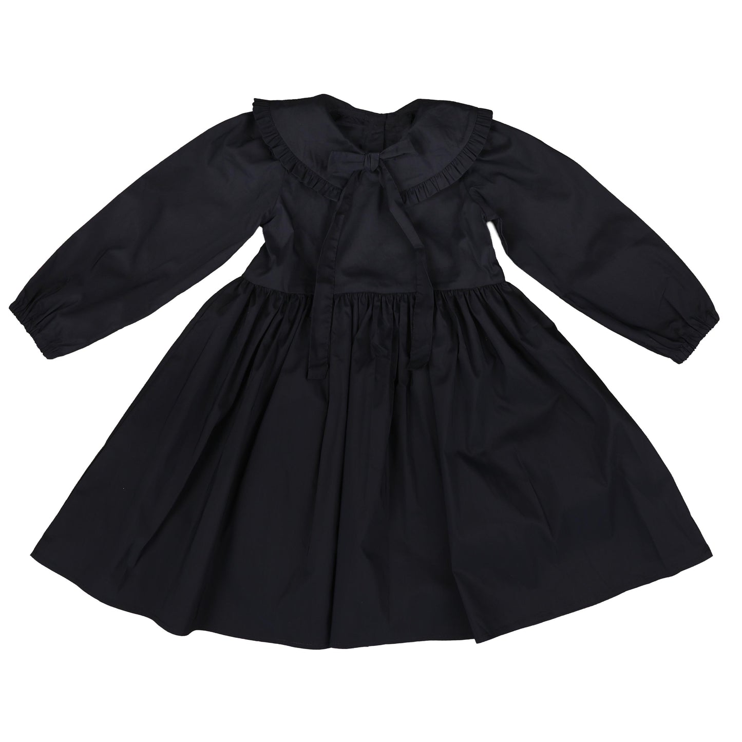 BELATI NAVY RUFFLE COLLAR DRESS