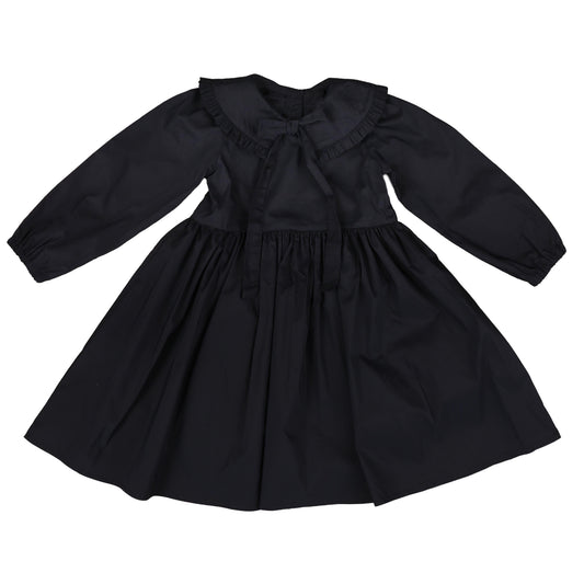 BELATI NAVY RUFFLE COLLAR DRESS