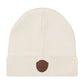 DENALI CREAM RIBBED KNIT BEANIE