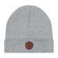 DENALI LIGHT GREY RIBBED KNIT BEANIE