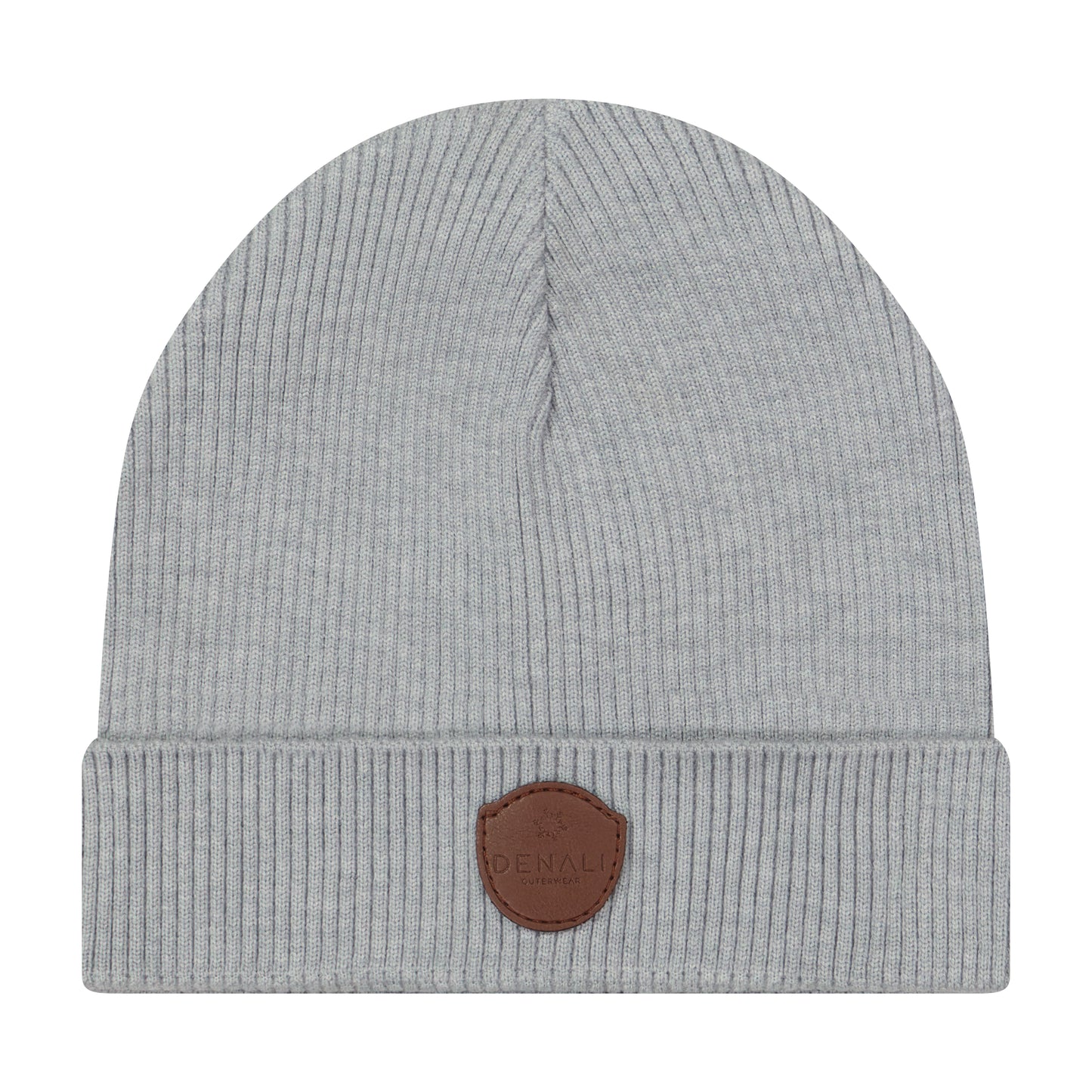 DENALI LIGHT GREY RIBBED KNIT BEANIE