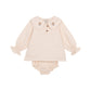 BIRINIT PETIT CREAM EMBROIDERED BLOOMER SET