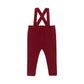 BIRINIT PETIT BURGUNDY KNIT SUSPENDER LEGGING
