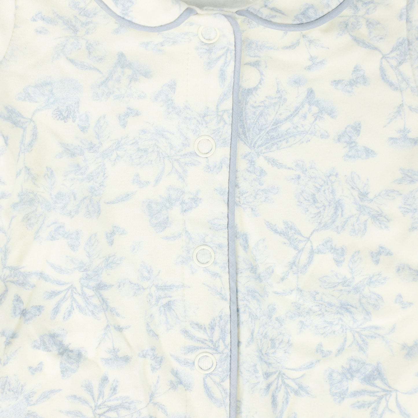 BEBE JOLEE BLUE TOILE TRIM FOOTIE