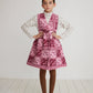 BEBE ORGANIC PINK BUTTERFLY PATCHWORK DRESS