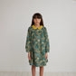 BEBE ORGANIC BLUE/GREEN LIBERTY PRINT COLLAR DRESS