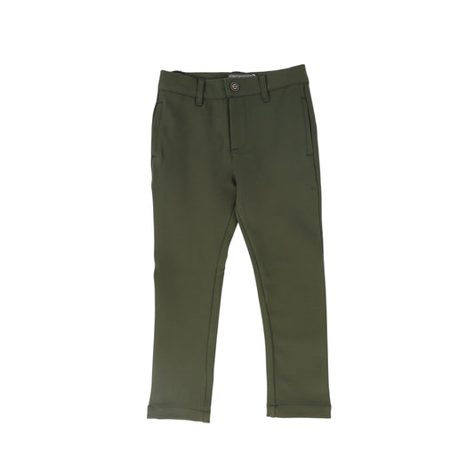 BELATI OLIVE GREEN SLIM PANTS