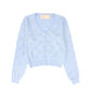 MISS BLUMARINE LIGHT BLUE KNIT DESIGN CARDIGAN