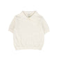 BIRINIT PETITE IVORY OPEN KNIT COLLAR SWEATER