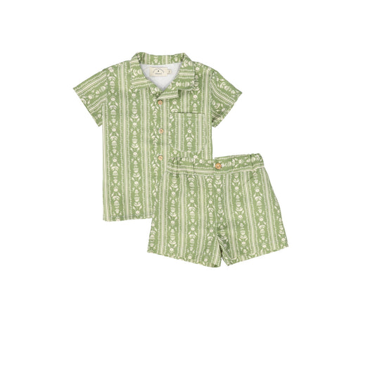 BIRINIT PETITE GREEN FLORAL SET