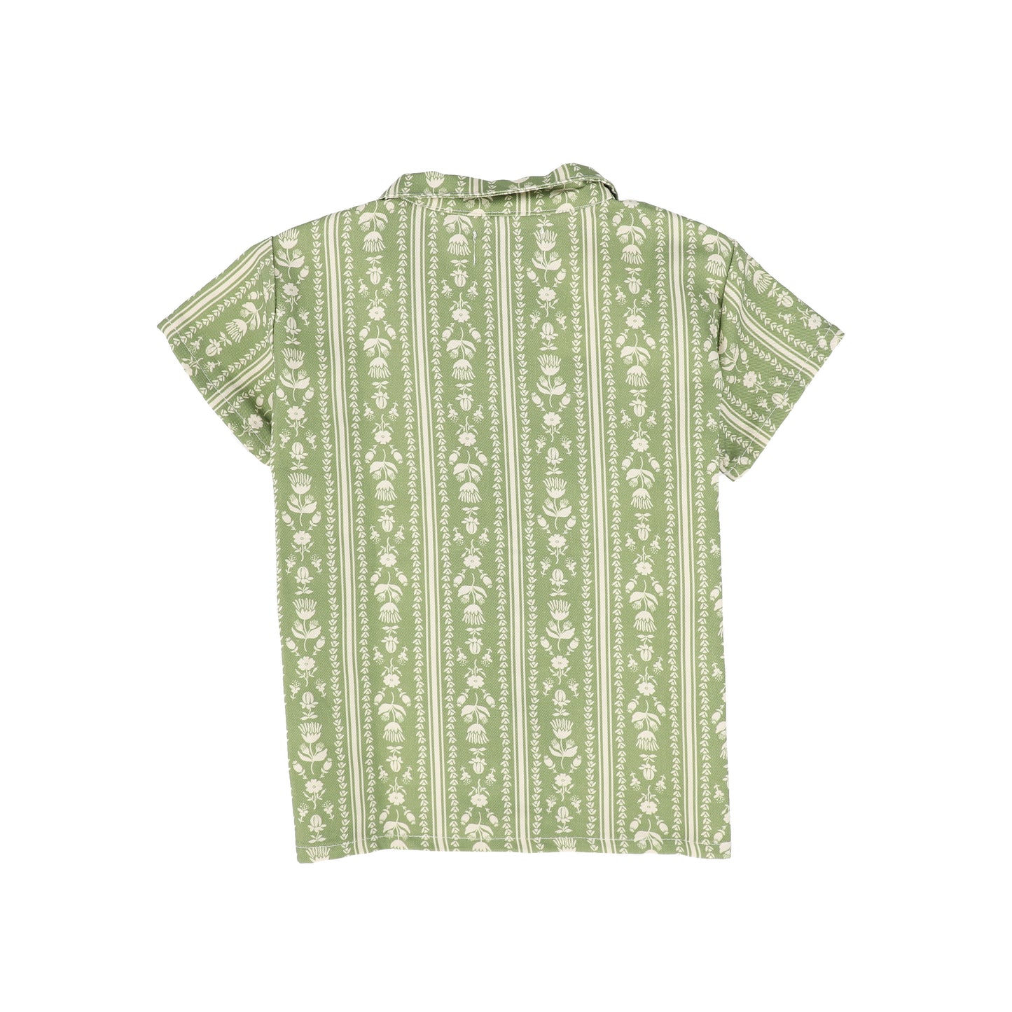 BIRINIT PETITE GREEN FLORAL COLLAR SHIRT