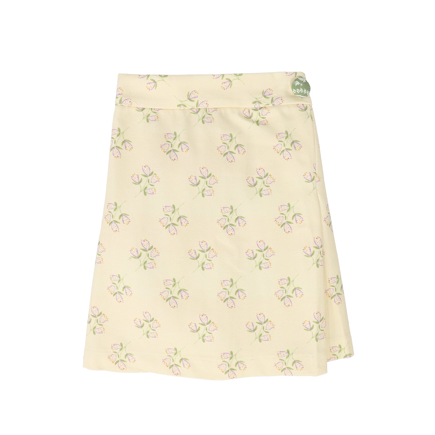 BIRINIT PETITE BIEGE LINEN FLORAL MINI SKIRT