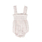 BIRINIT PETITE WHITE DESIGN SMOCKED ROMPER