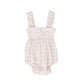 BIRINIT PETITE WHITE DESIGN SMOCKED ROMPER