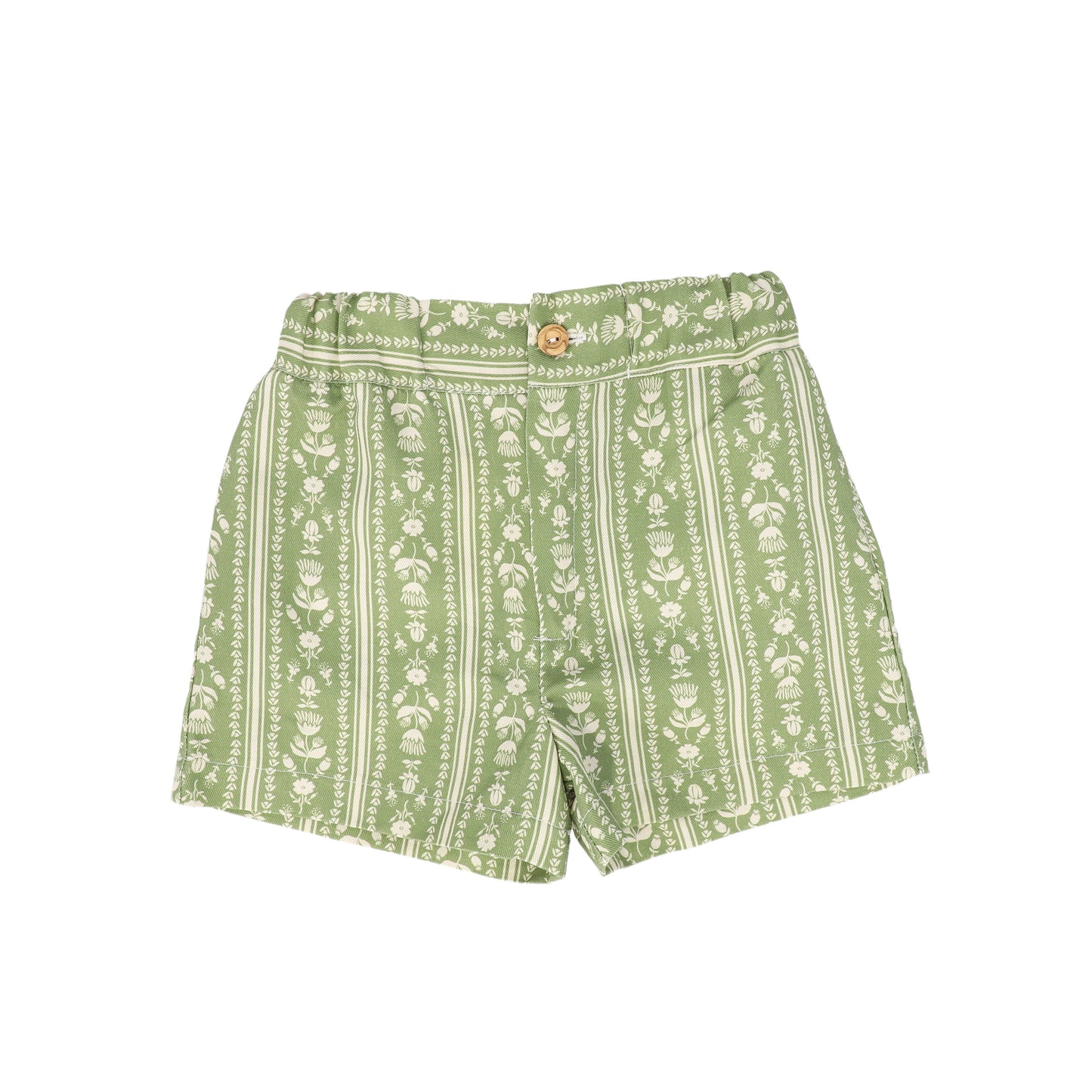 BIRINIT PETITE GREEN FLORAL SHORTS