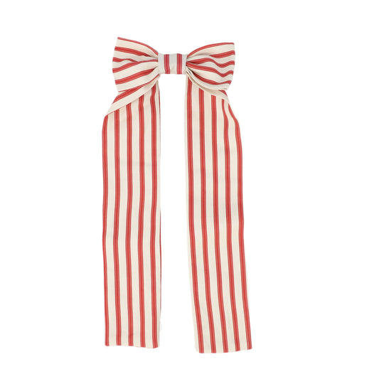 BIRINIT PETITE RED STRIPED BOW