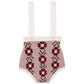 BIRINIT PETIT BURGUNDY FLORAL KNIT SUSPENDER BLOOMER