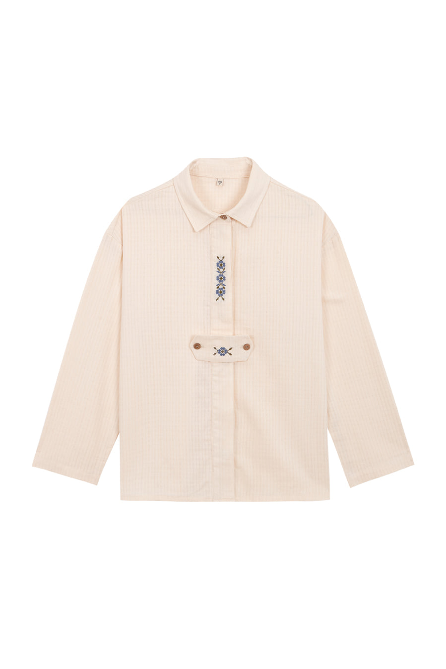 BIRINIT PETIT CREAM EMBROIDERED BLOUSE