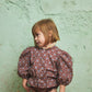 BIRINIT PETIT BROWN FLORAL RUFFLE COLLAR BLOUSE