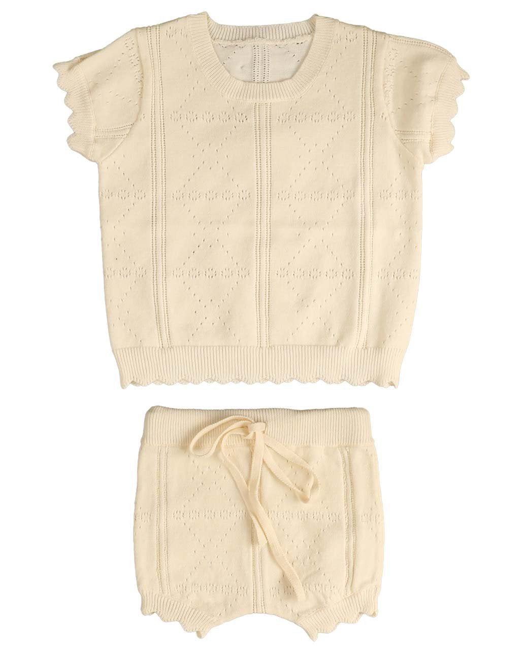 BELATI WHITE POINTELLE KNIT SET [FINAL SALE]