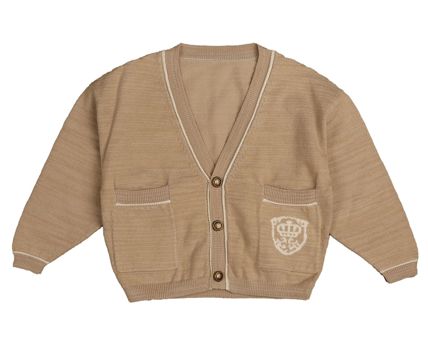 BELATI BIEGE EMBROIDERED EMBLEM CARDIGAN