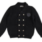 BELATI NAVY DOUBLE BREASTED CABLE KNIT CARDIGAN