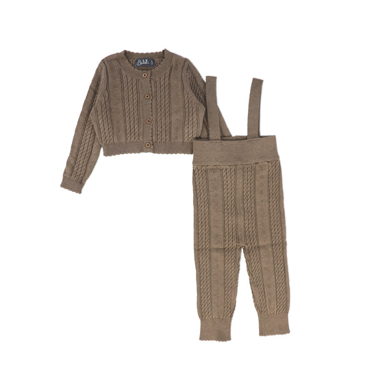 BELATI BROWN POINTELLE SUSPENDER SET