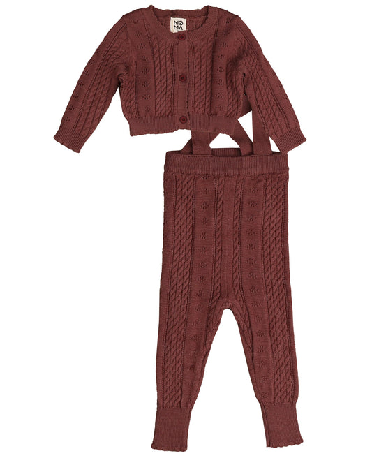 BELATI MAUVE POINTELLE SUSPENDER SET