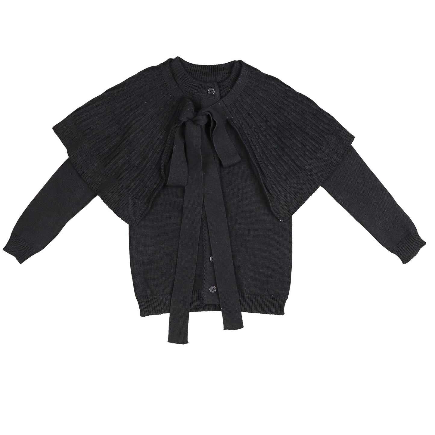 BELATI NAVY CAPE COLLAR KNIT SWEATER