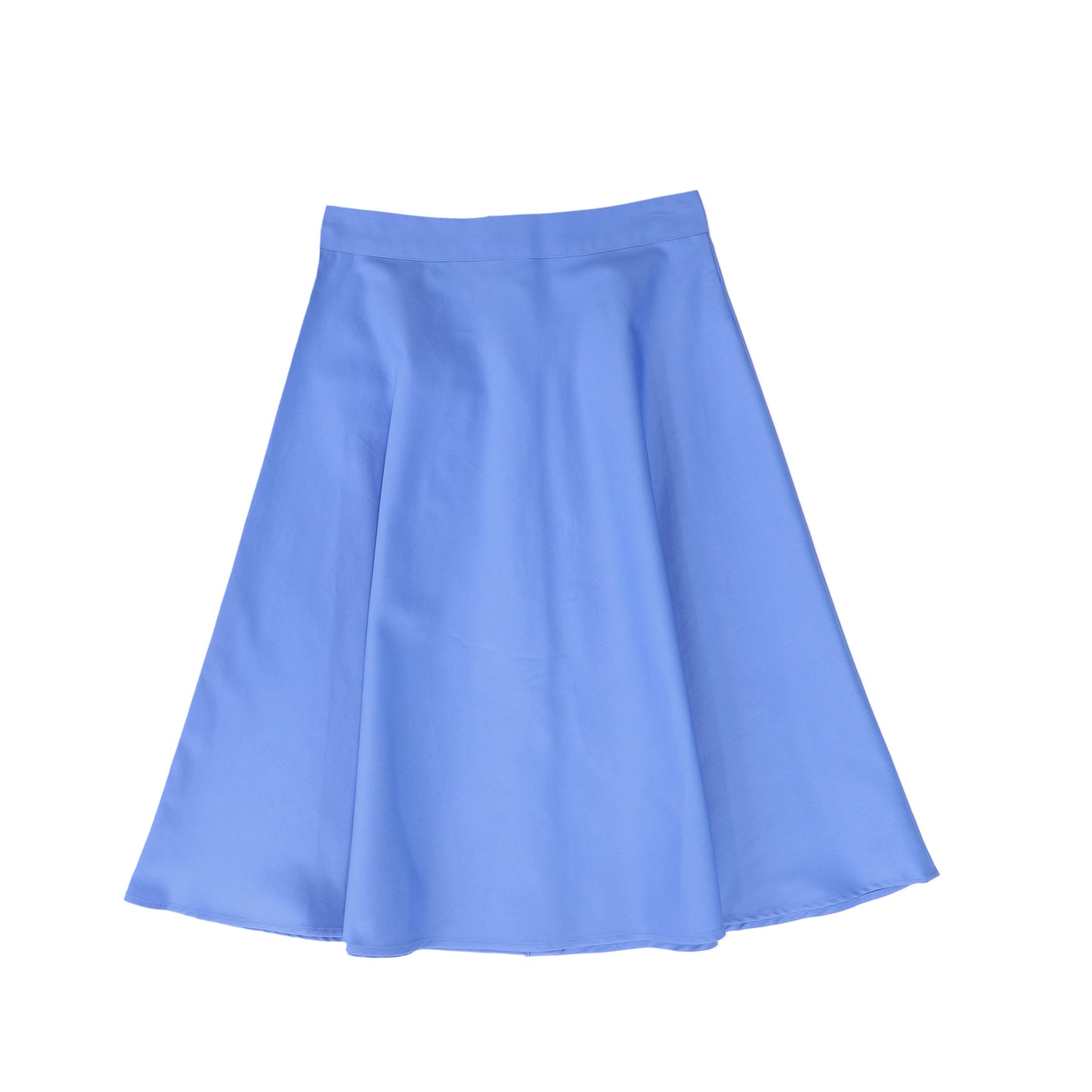 MISS BLUMARINE OXFORD BLUE BUTTON MIDI SKIRT