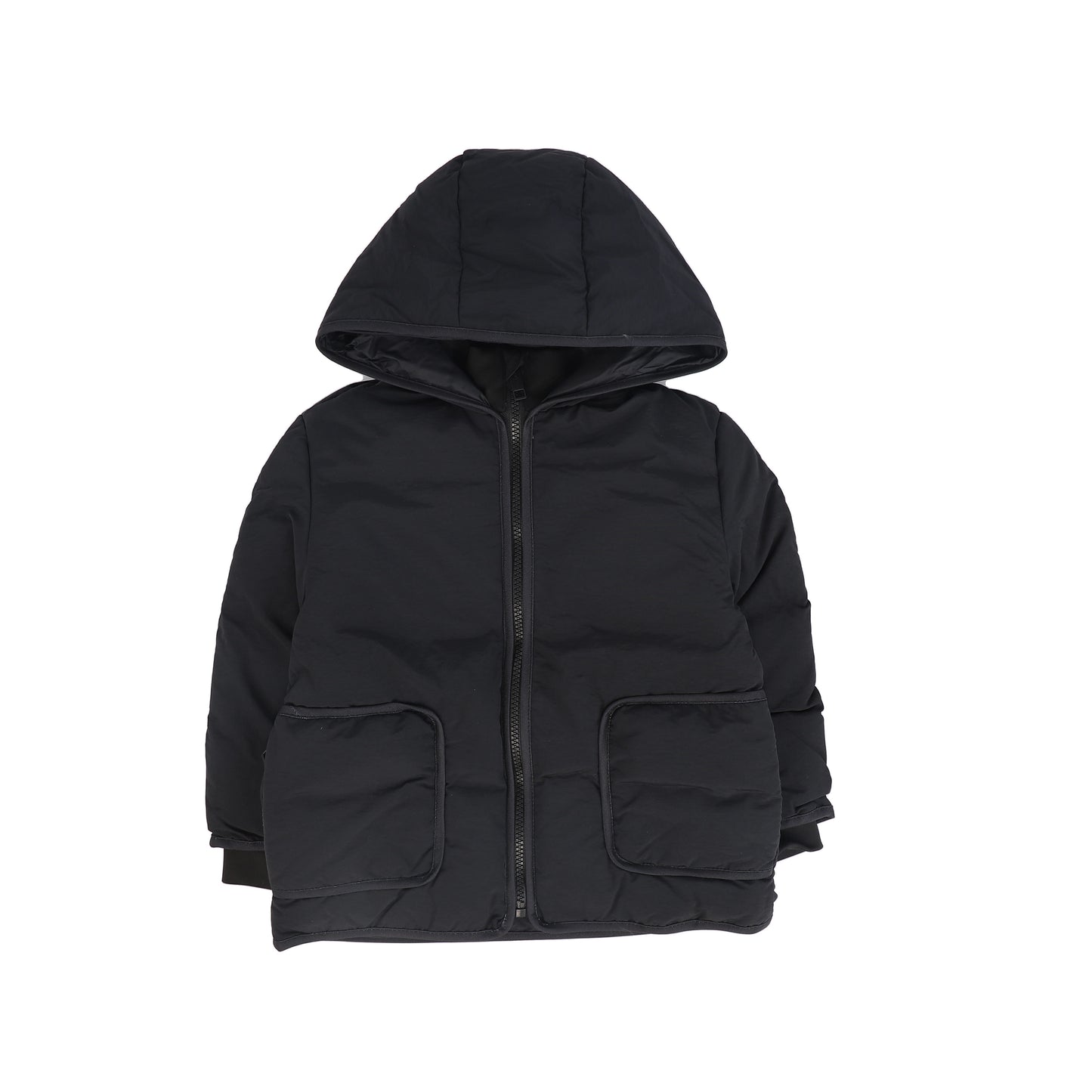 DENALI BLACK MATTE CONTRAST TRIM COAT