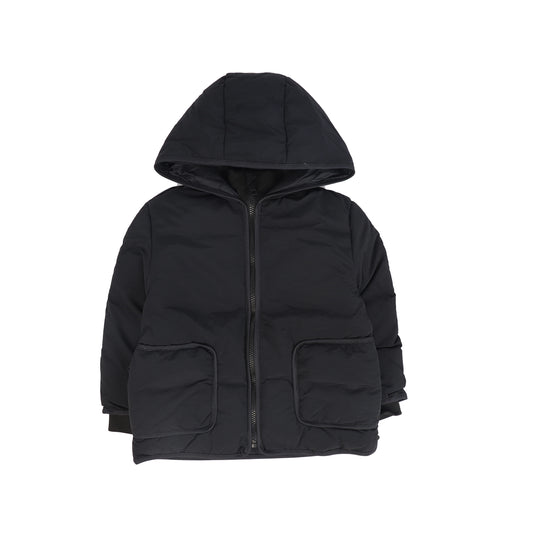 DENALI BLACK MATTE CONTRAST TRIM COAT