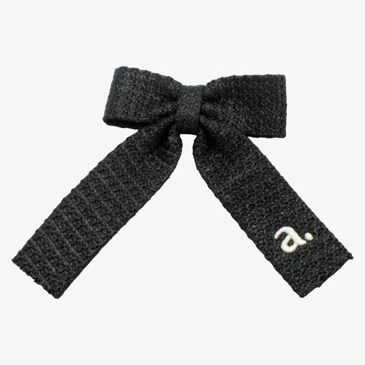 ARCHI BLACK WOVEN BOW [FINAL SALE]