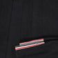 VALENTINA BLACK STRIPE DENIM PLEATED SKIRT