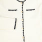 VALENTINA BLACK/IVORY CROCHET CARDIGAN MAXI DRESS