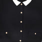 BAMBOO BLACK KNIT BUTTONED BLAZER