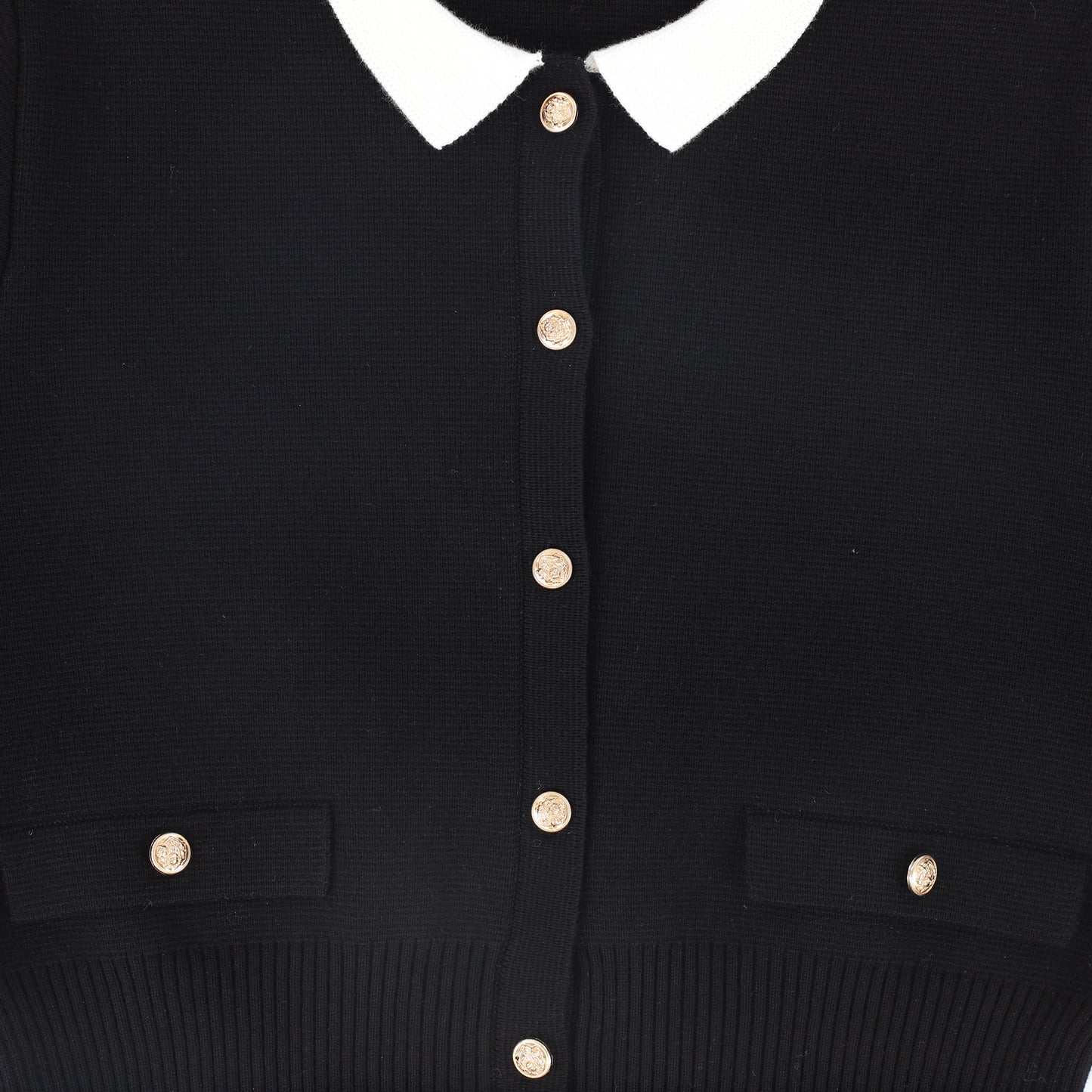 BAMBOO BLACK KNIT BUTTONED BLAZER