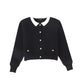 BAMBOO BLACK KNIT BUTTONED BLAZER