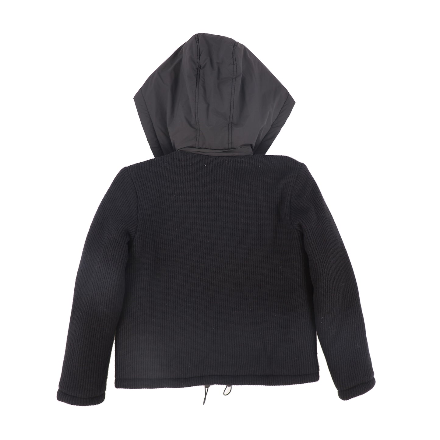 VALENTINA BLACK KNIT POCKET PUFFER JACKET
