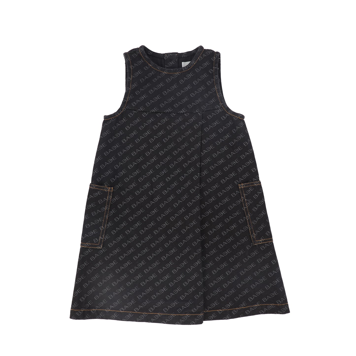 BACE COLLECTION BLACK PRINTED DENIM JUMPER