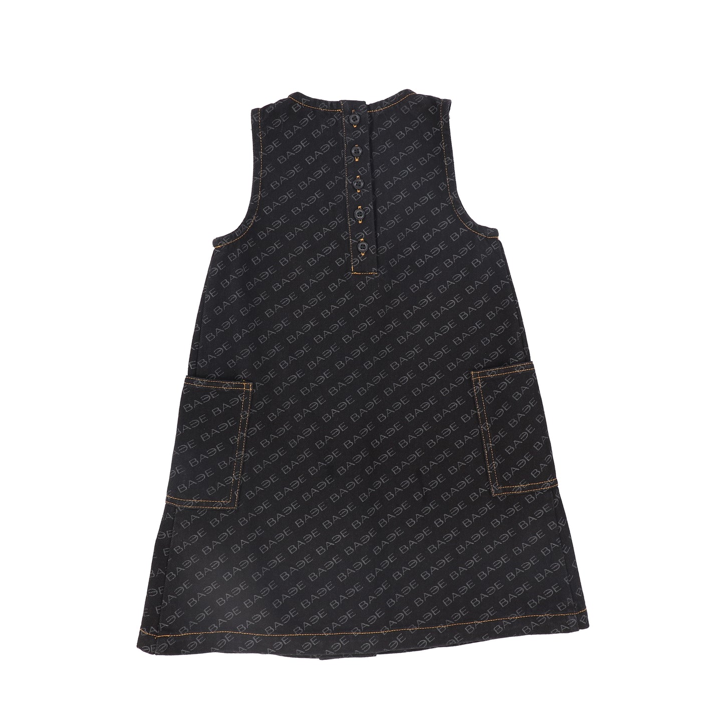 BACE COLLECTION BLACK PRINTED DENIM JUMPER