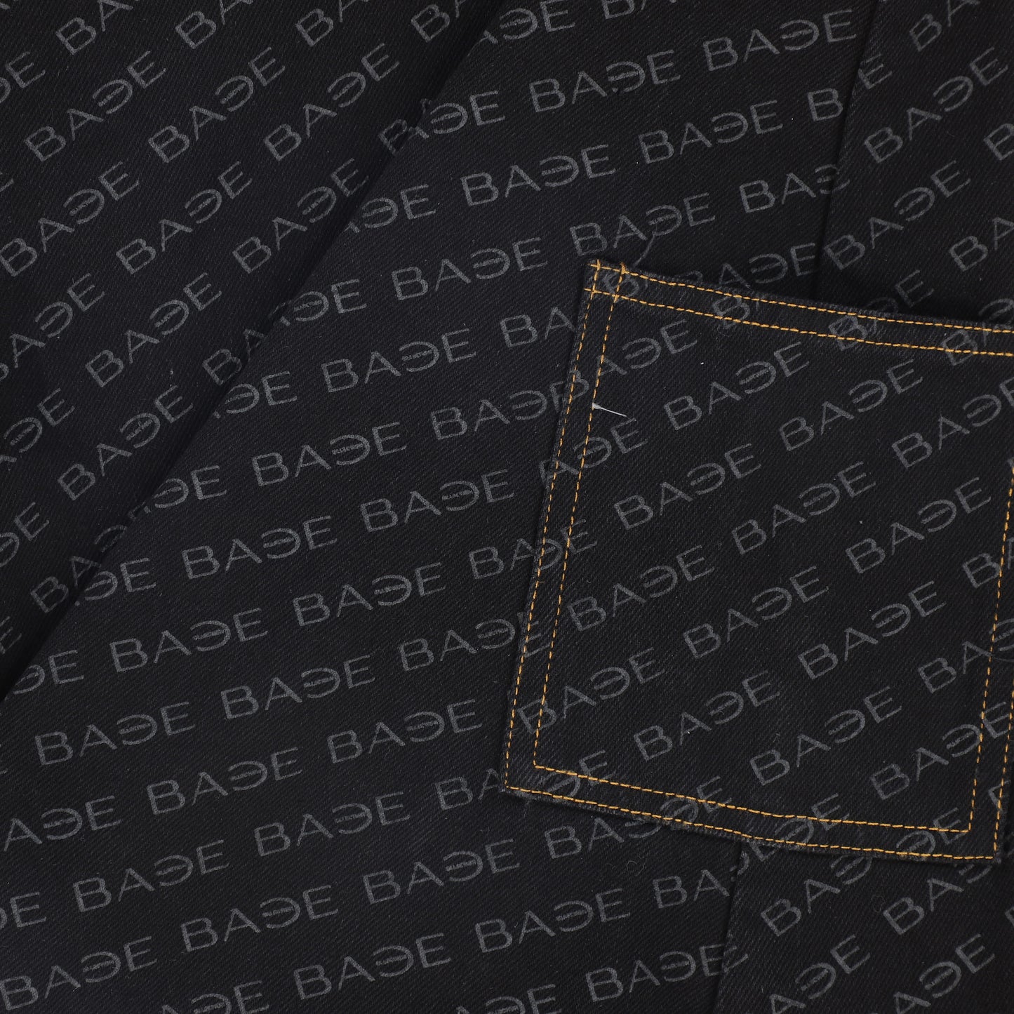 BACE COLLECTION BLACK PRINTED DENIM JUMPER