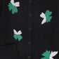 VALENTINA BLACK SCATTERED EMBROIDERY CARDIGAN