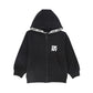 DKNY BLACK STACKED LOGO HOODED SWEATSHIRT